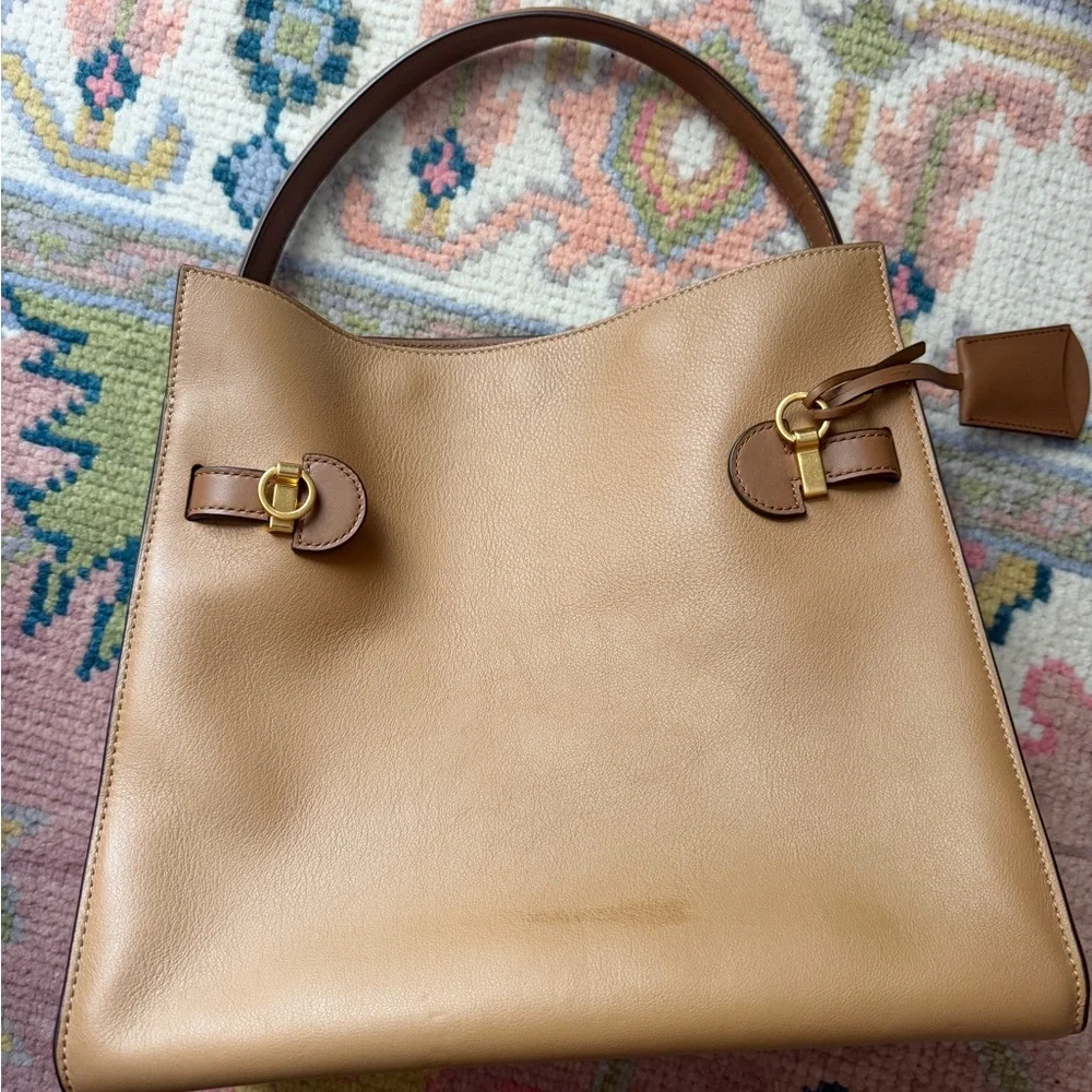 TORY BURCH Lee Radziwill Double bag Light Brown